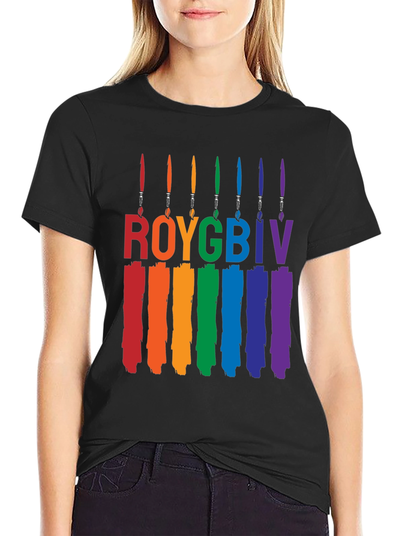 ROYGBIV Brushstroke Pride T-Shirt