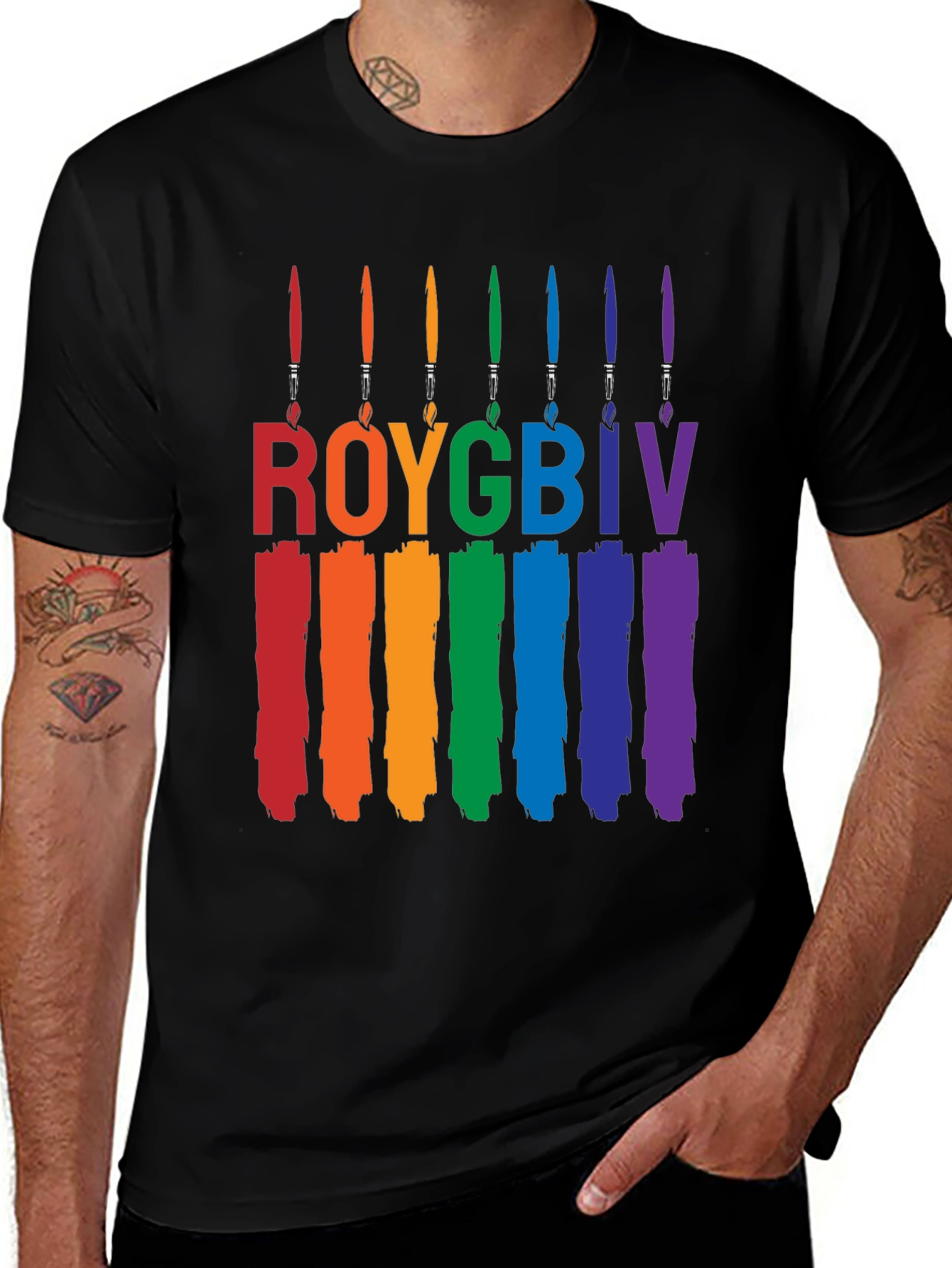 ROYGBIV Brushstroke Pride T-Shirt