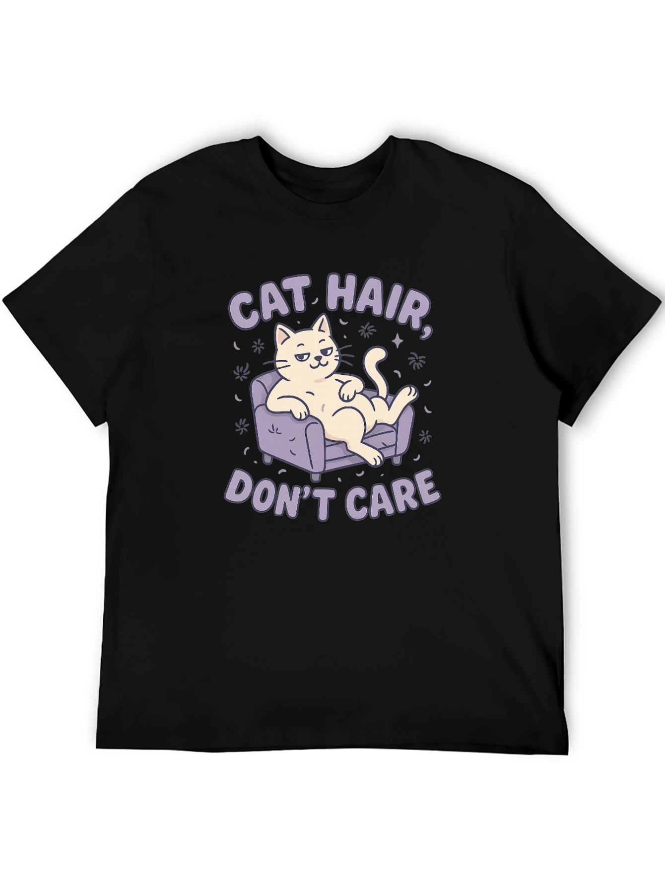 Cat Hair Dont Care Graphic Tee