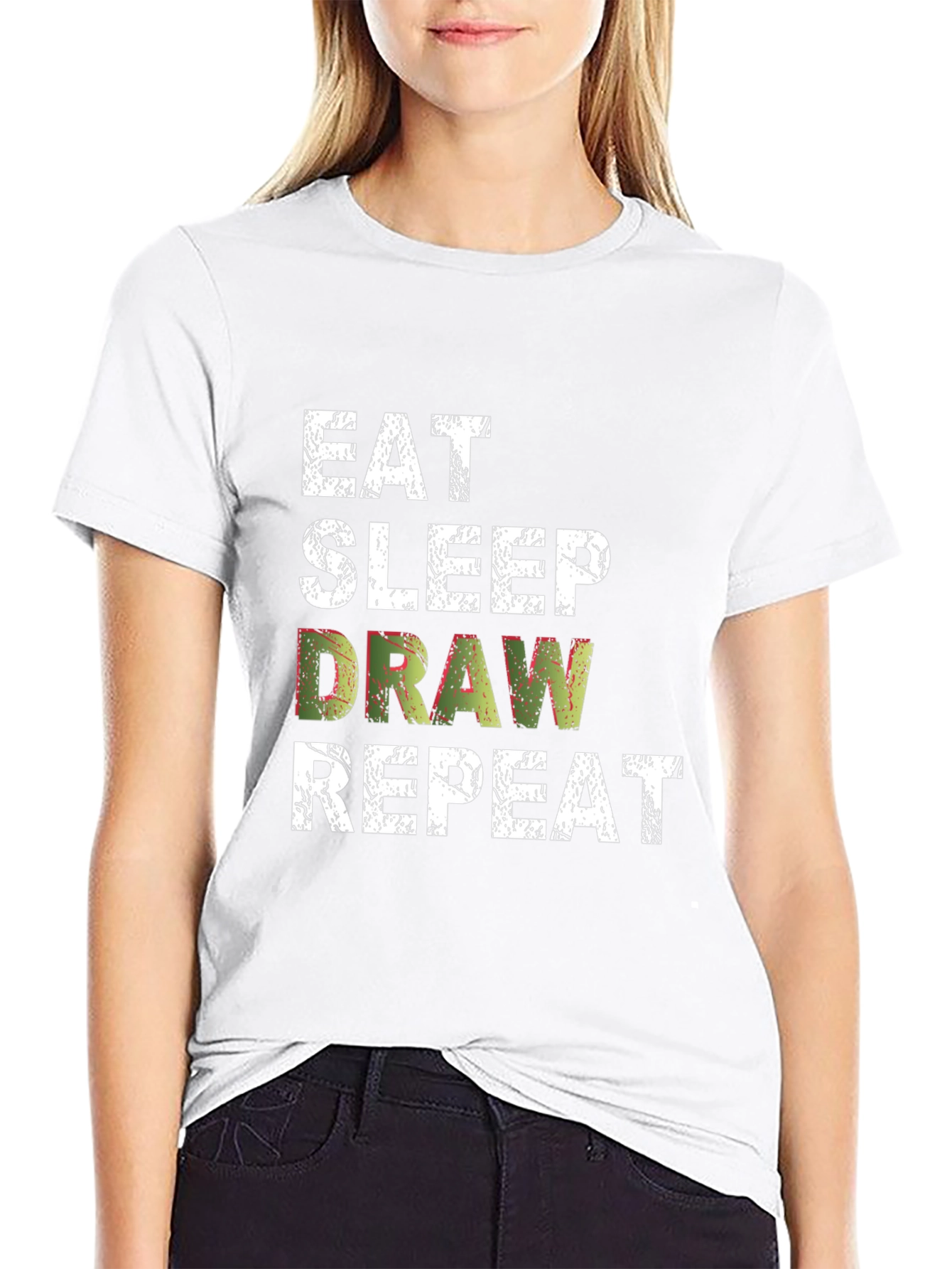 Eat Sleep Draw Repeat Graphic Tee