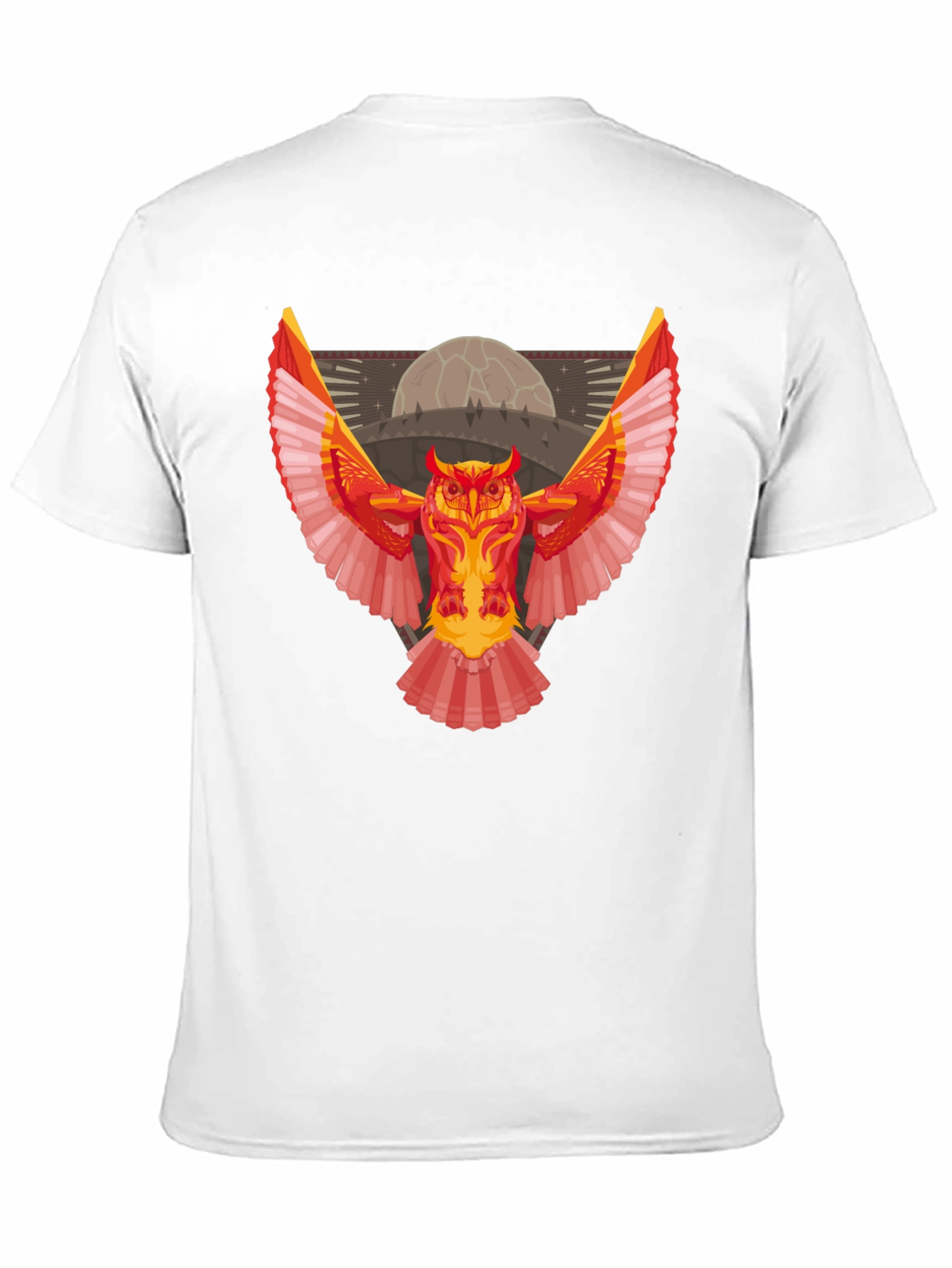 Geometric Owl Graphic Tee - Unique Design
