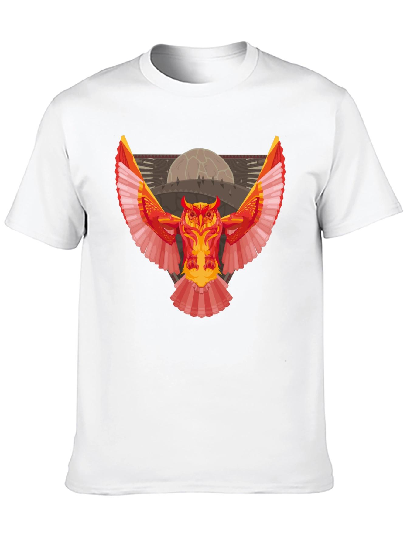 Geometric Owl Graphic Tee - Unique Design