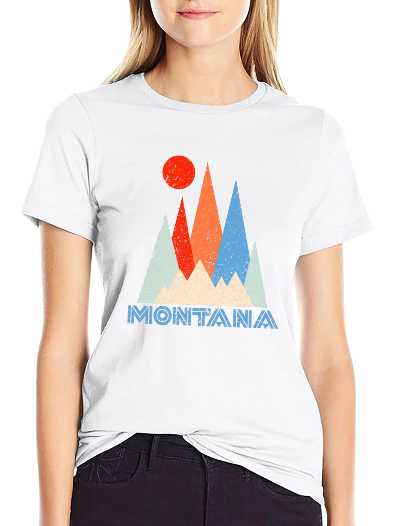 Montana Graphic Tee Retro Mountain T-Shirt