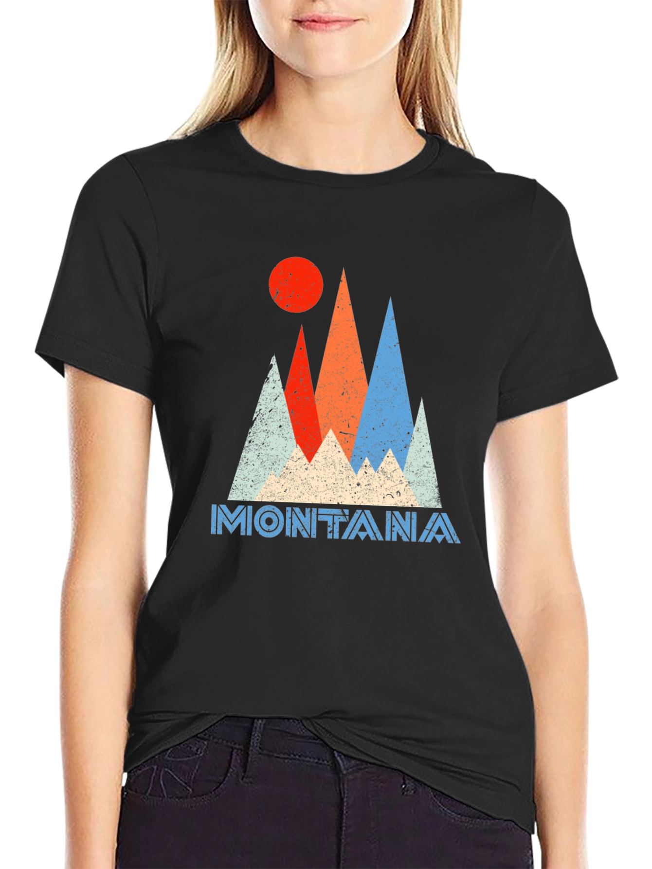Montana Graphic Tee Retro Mountain T-Shirt