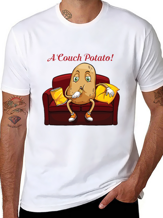 Couch Potato T-Shirt - Funny Cartoon Graphic Tee