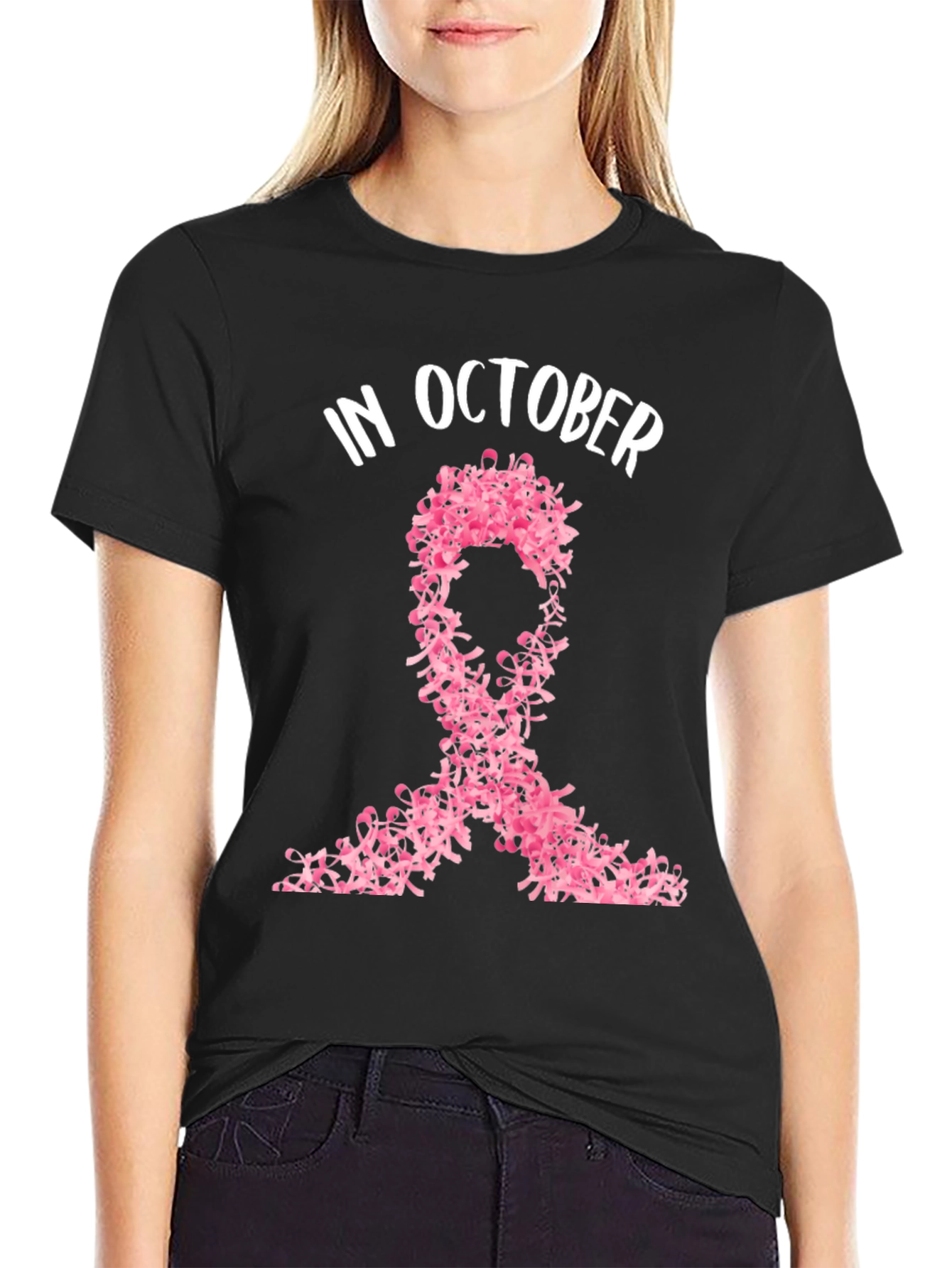 October Breast Cancer Awareness Ribbon T-Shirt