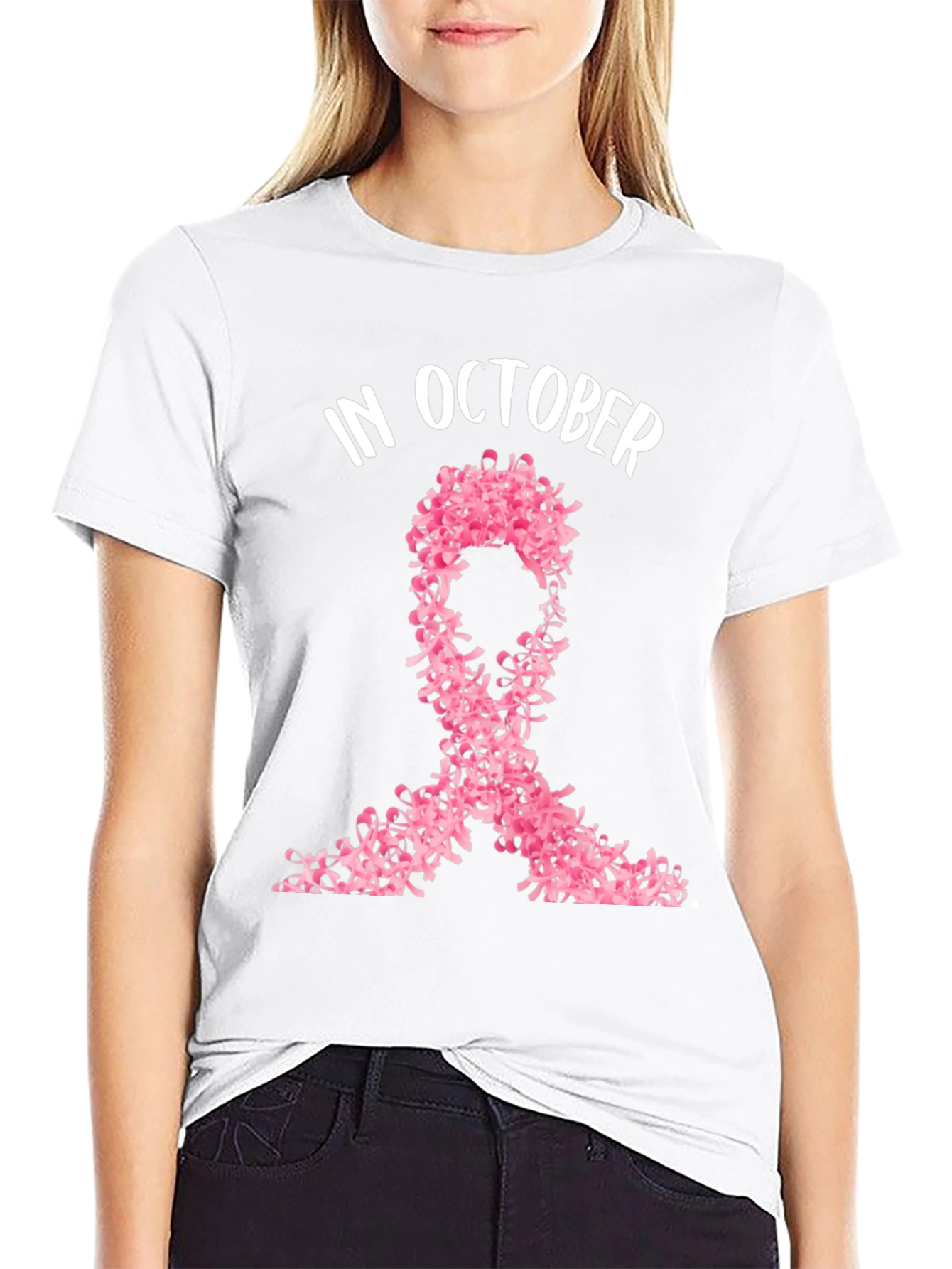 October Breast Cancer Awareness Ribbon T-Shirt