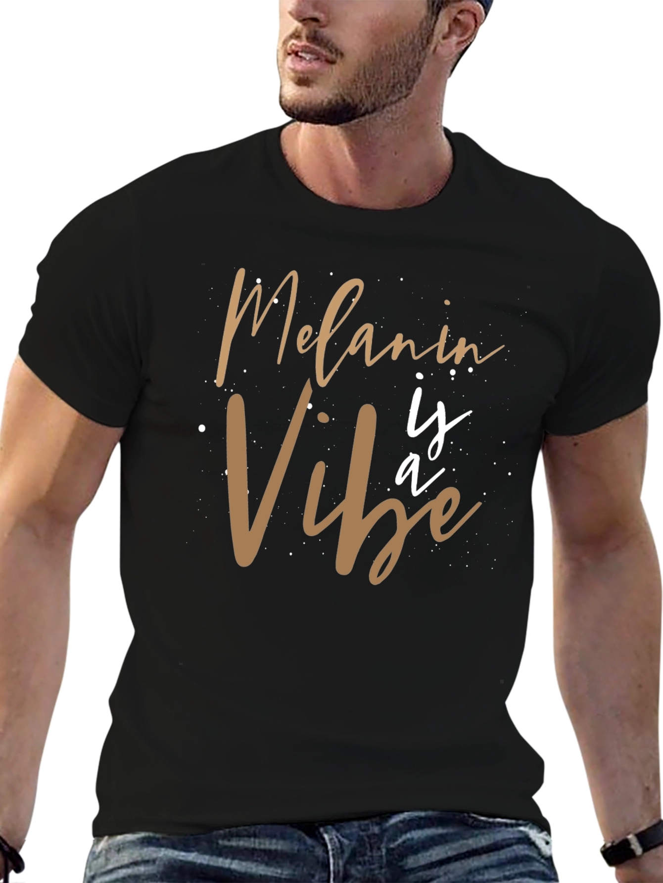 Melanin Vibe Graphic Tee - Black Casual T-Shirt