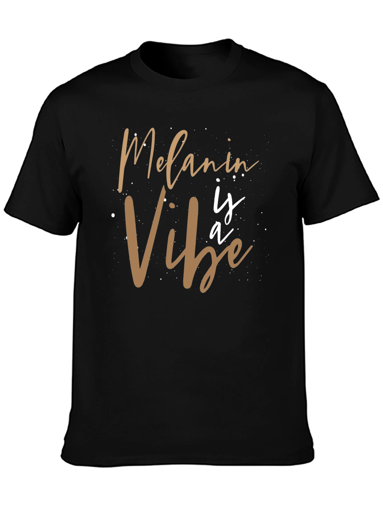 Melanin Vibe Graphic Tee - Black Casual T-Shirt