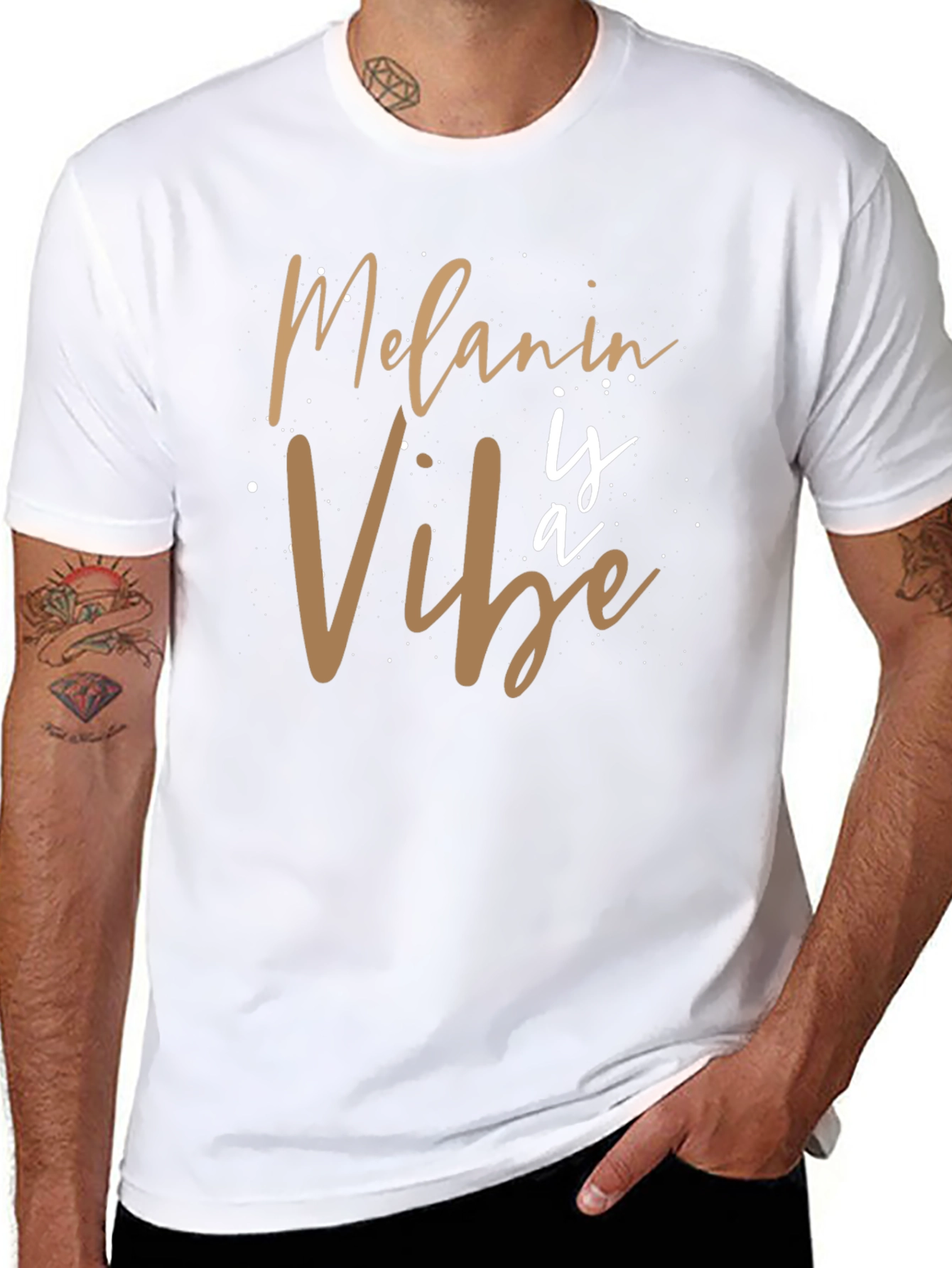 Melanin Vibe Graphic Tee - Black Casual T-Shirt