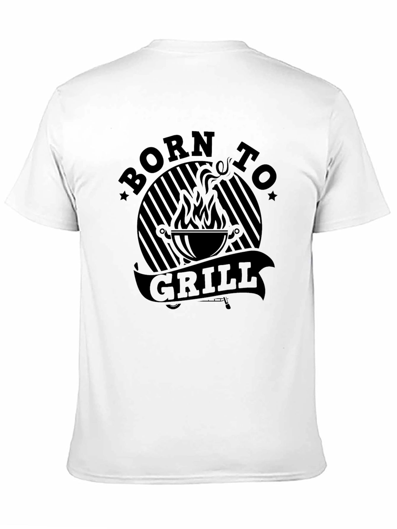 Born To Grill Black Graphic T-Shirt
