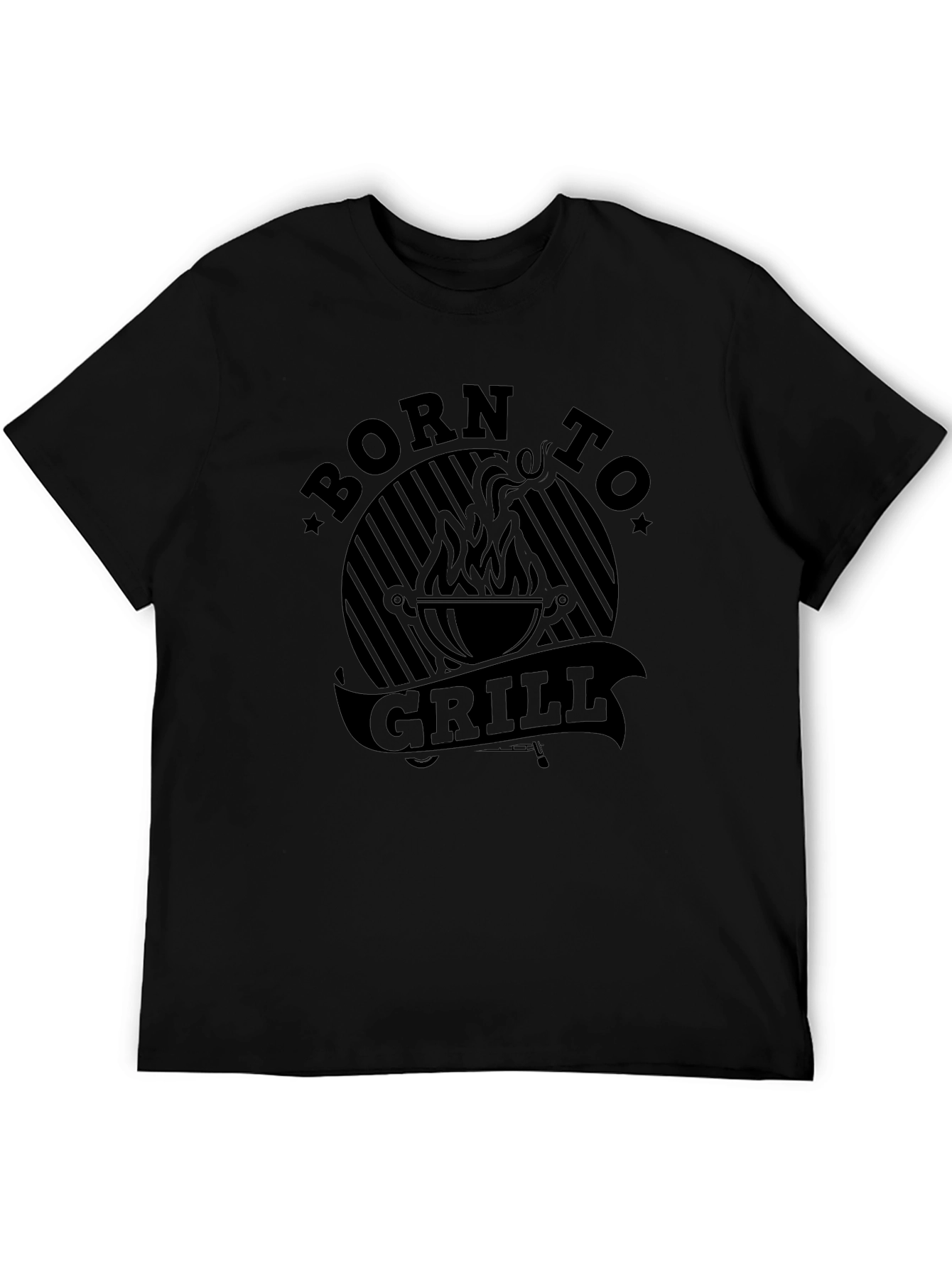 Born To Grill Black Graphic T-Shirt