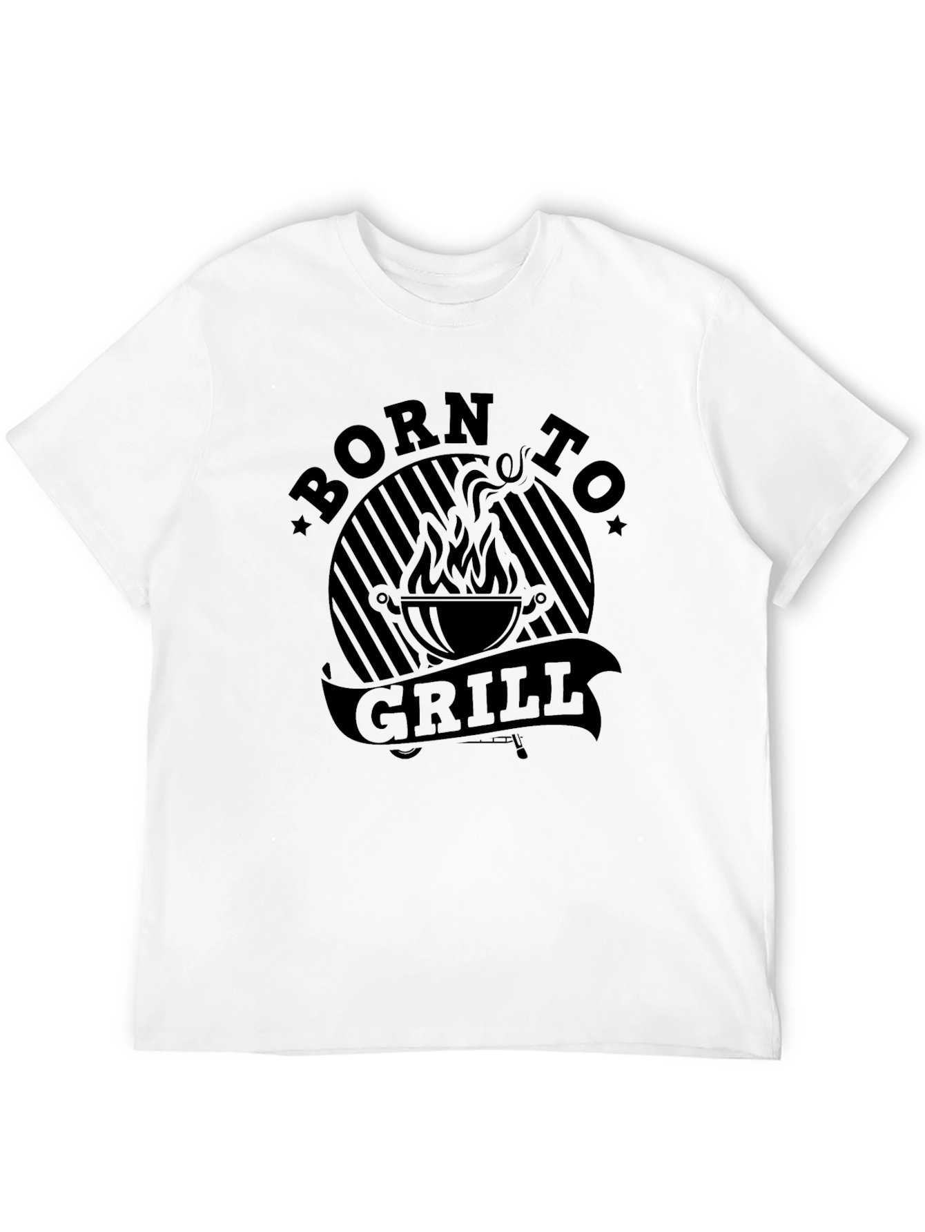 Born To Grill Black Graphic T-Shirt