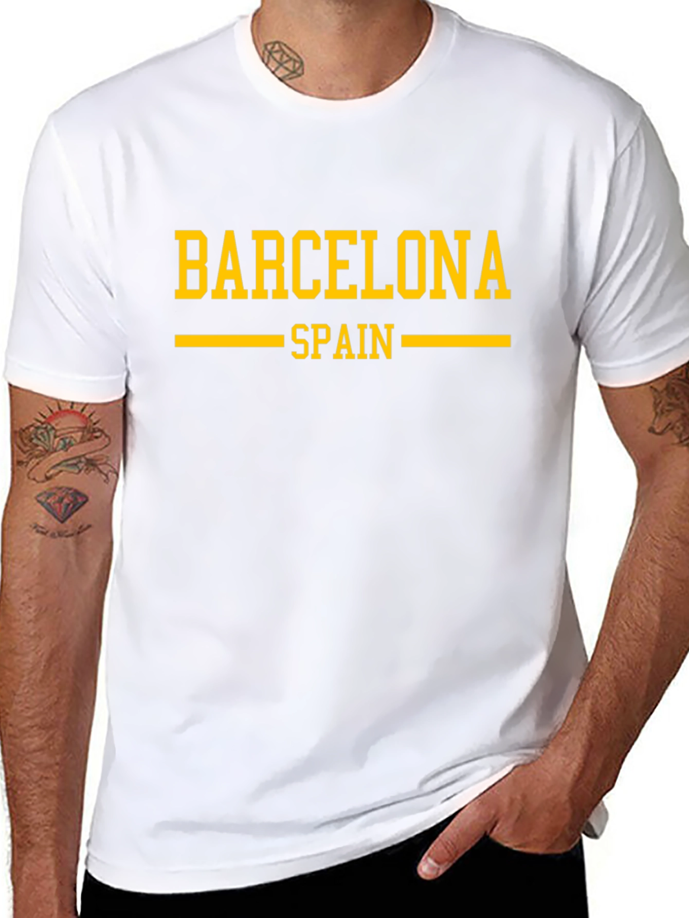 Barcelona Spain Black T-Shirt