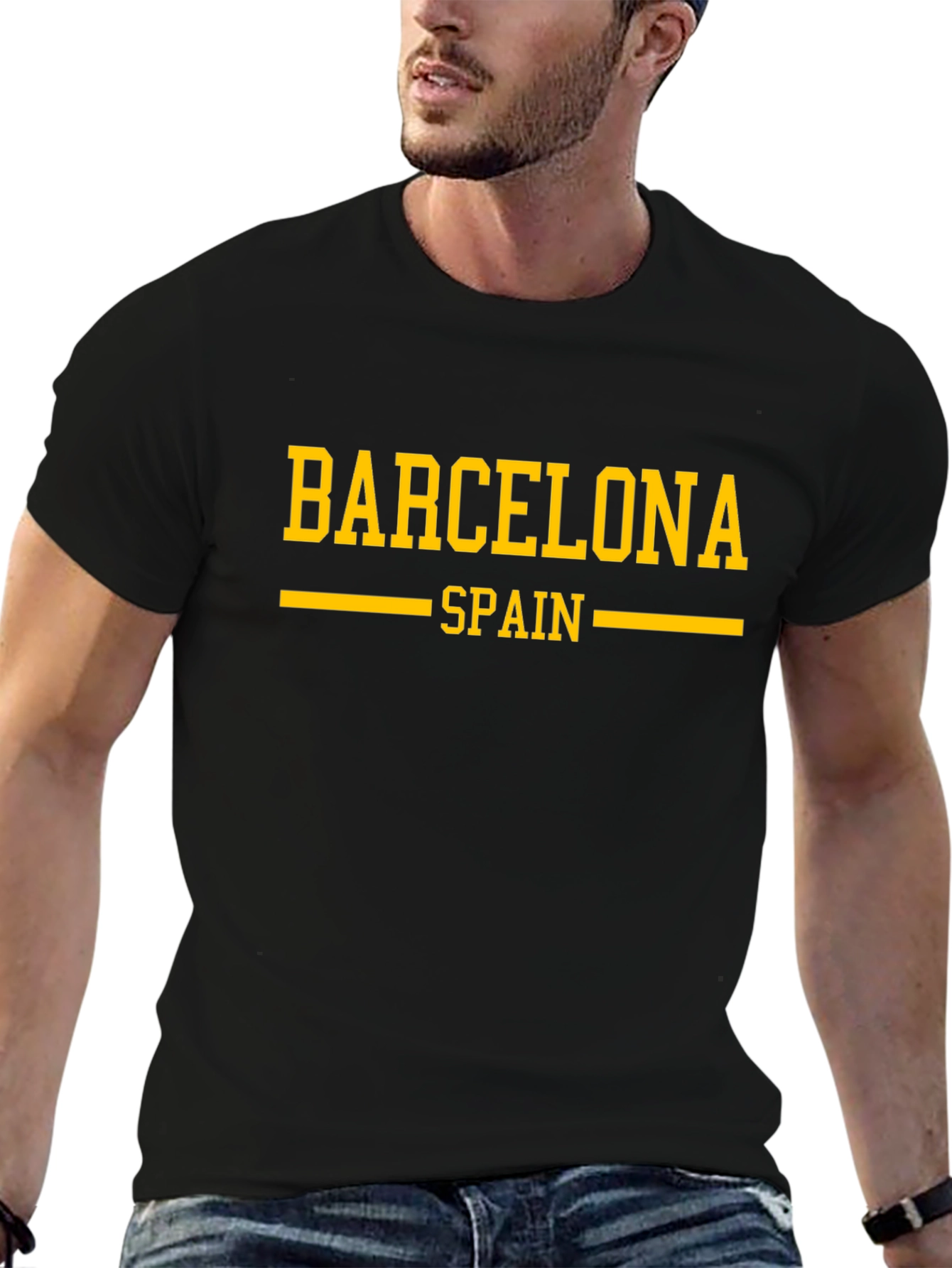 Barcelona Spain Black T-Shirt