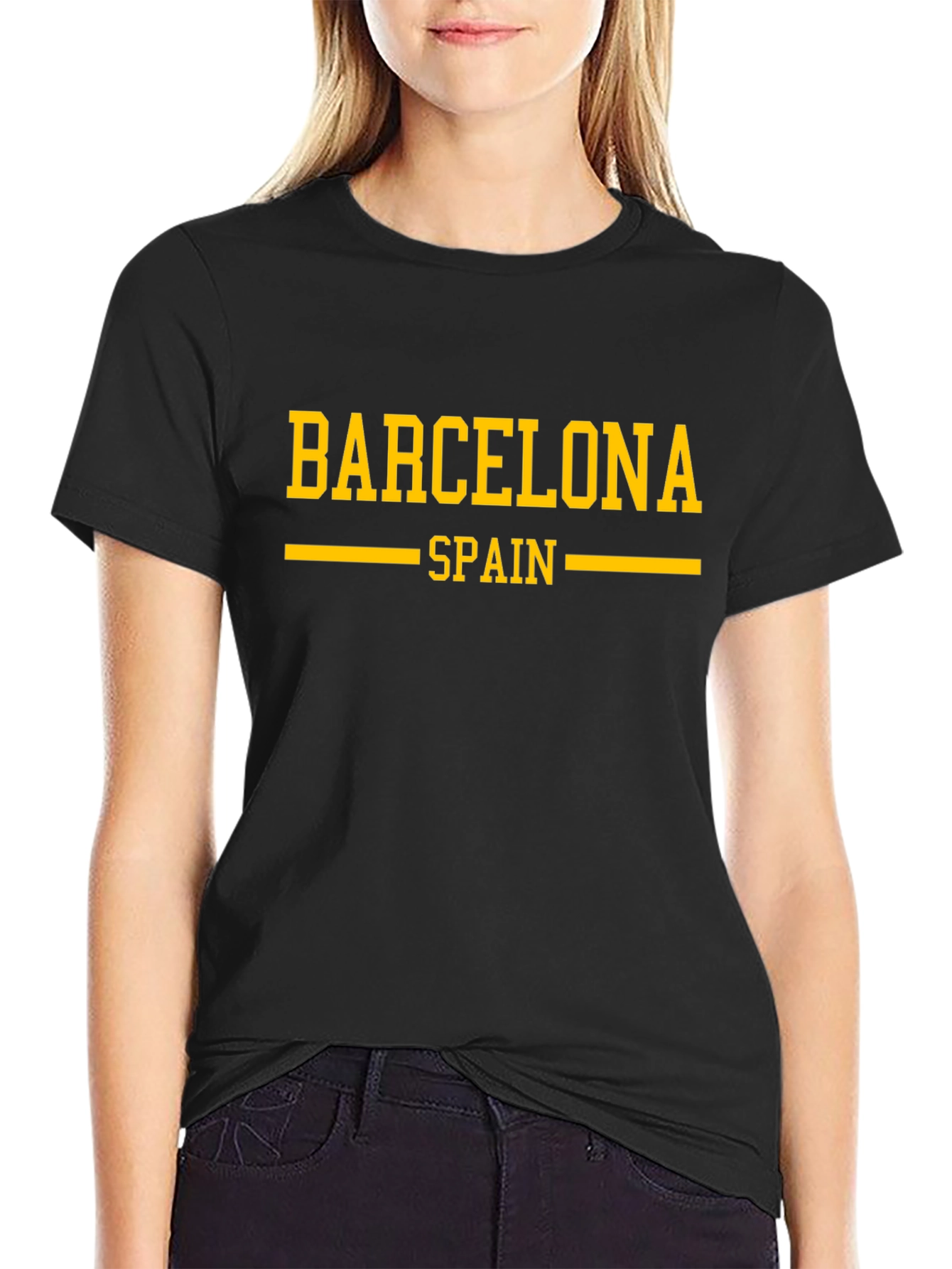 Barcelona Spain Black T-Shirt