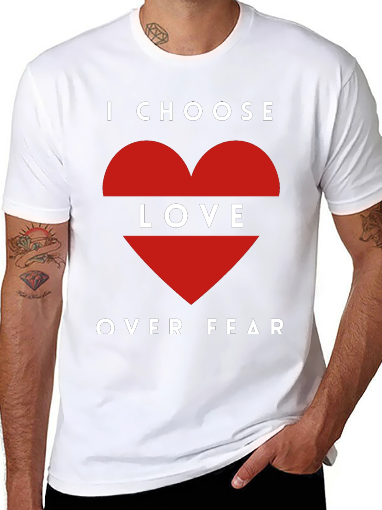 Choose Love Over Fear Graphic T-Shirt