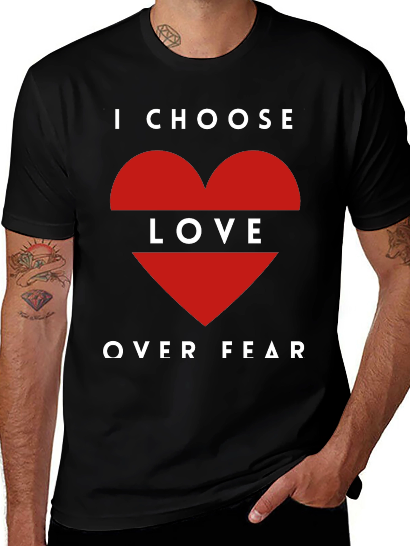 Choose Love Over Fear Graphic T-Shirt