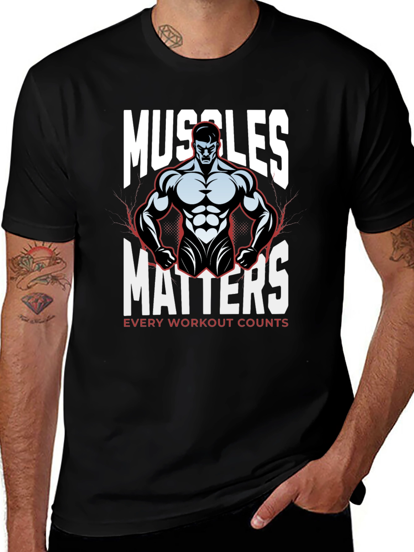 Muscles Matter T-Shirt - Workout Motivation Apparel