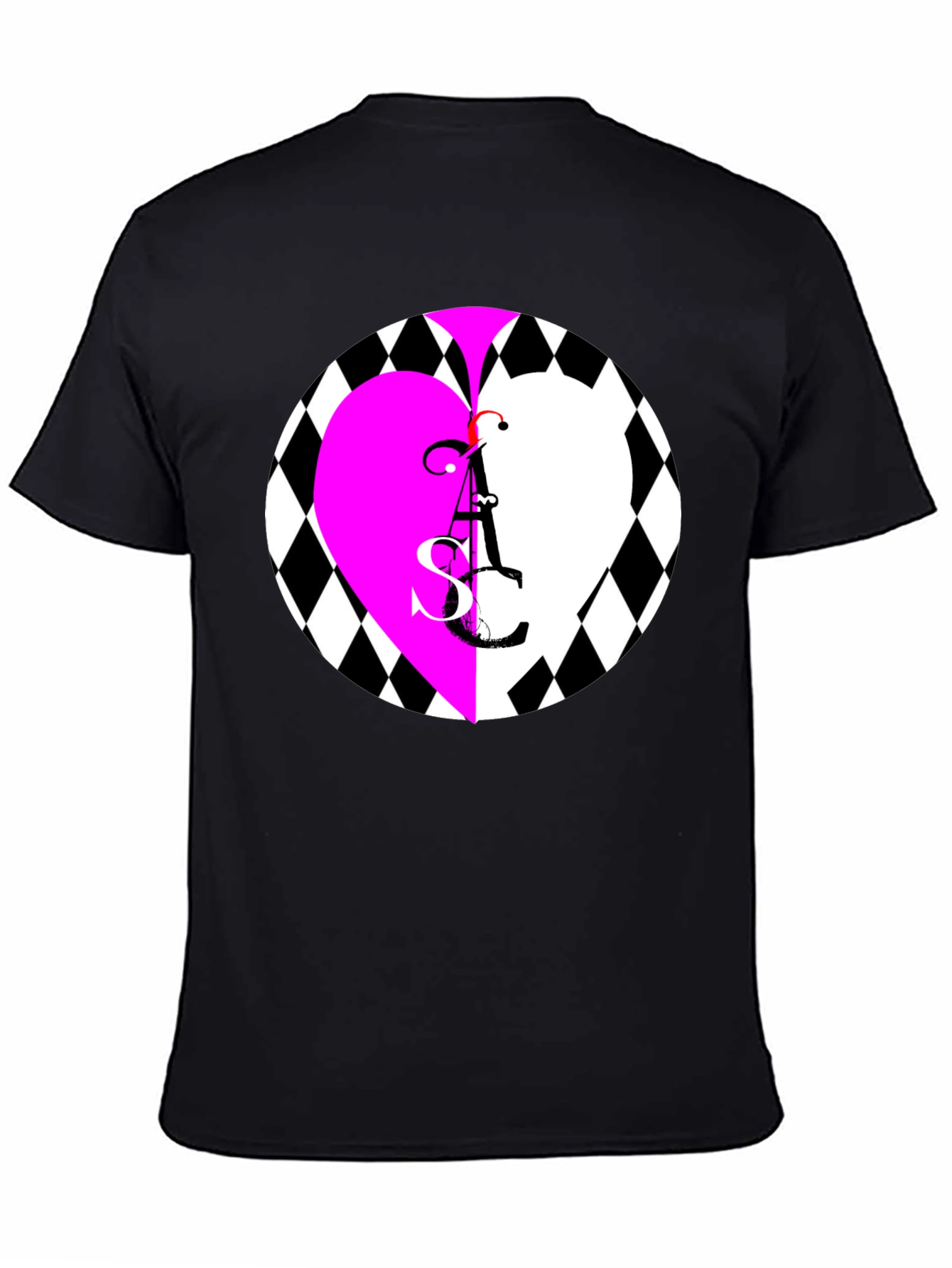 Heart ASC Graphic Black T-Shirt