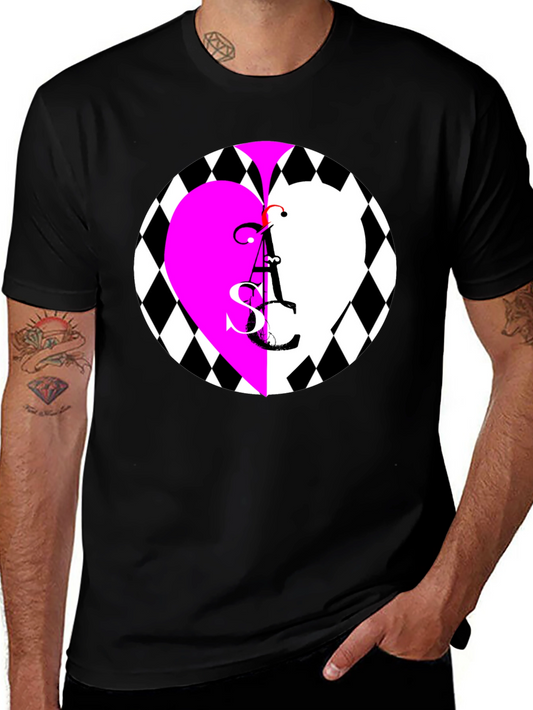 Heart ASC Graphic Black T-Shirt
