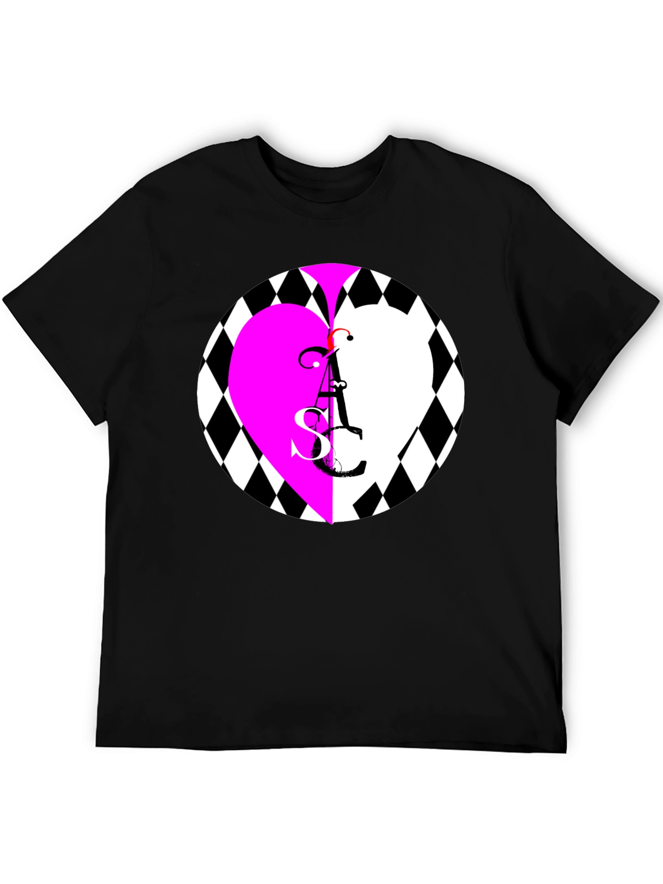 Heart ASC Graphic Black T-Shirt