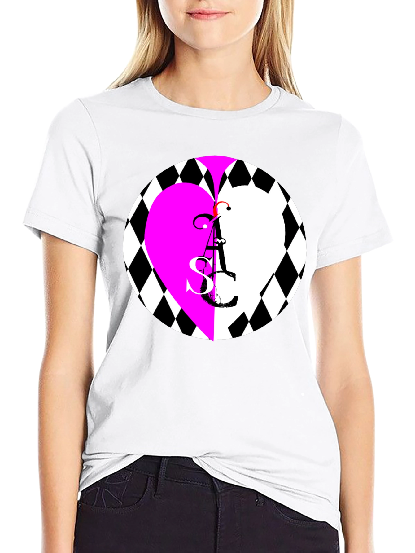 Heart ASC Graphic Black T-Shirt