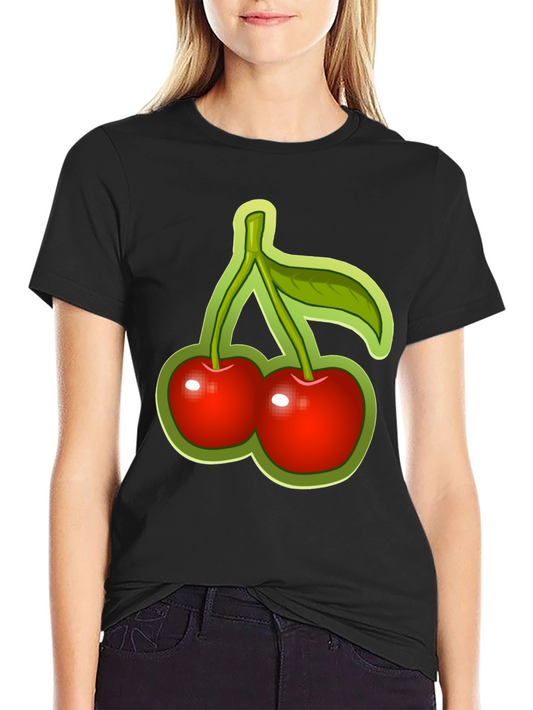 Cherry Graphic Tee - Funky Fruit Design
