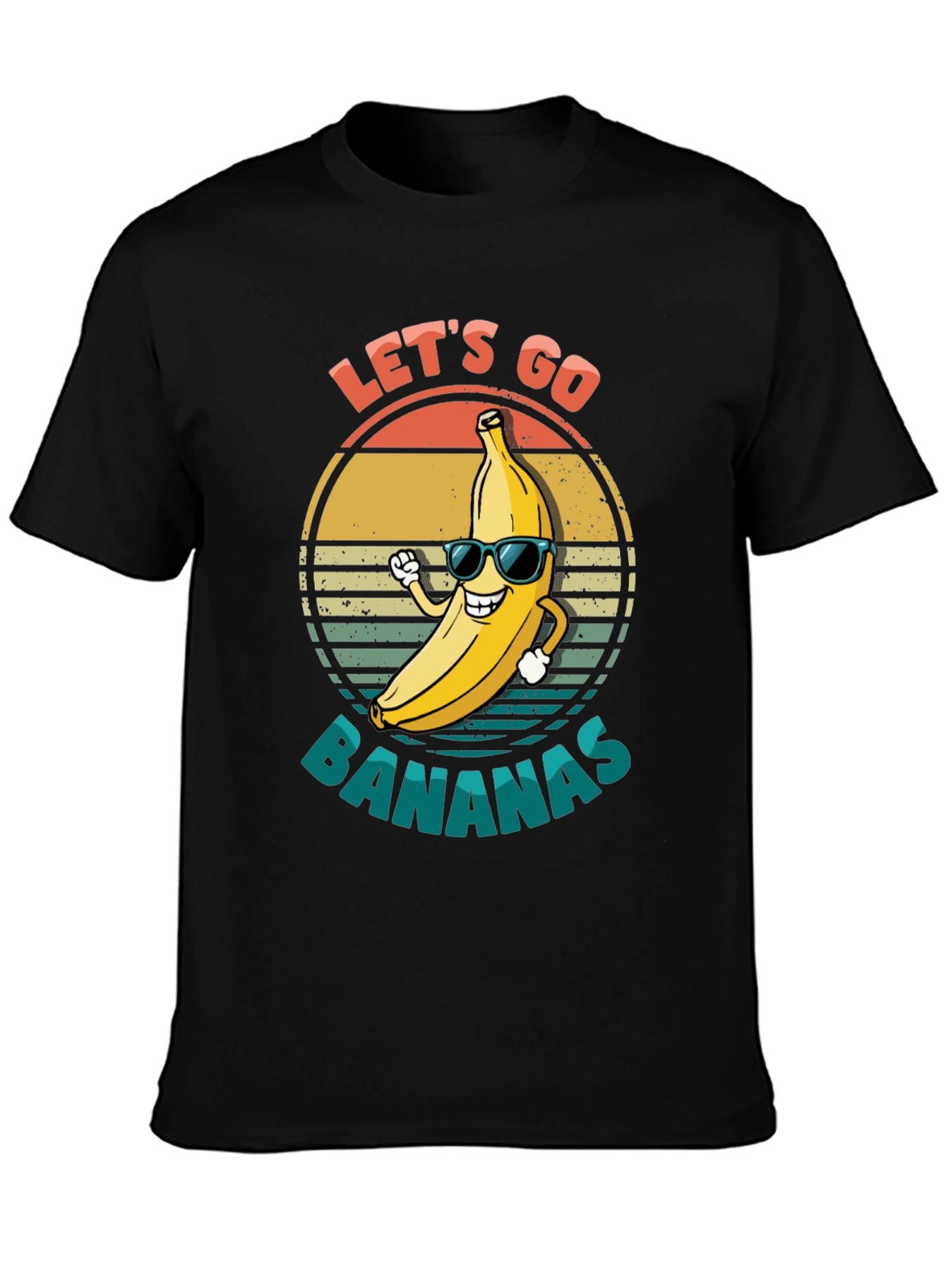 Lets Go Bananas Black Graphic Tee