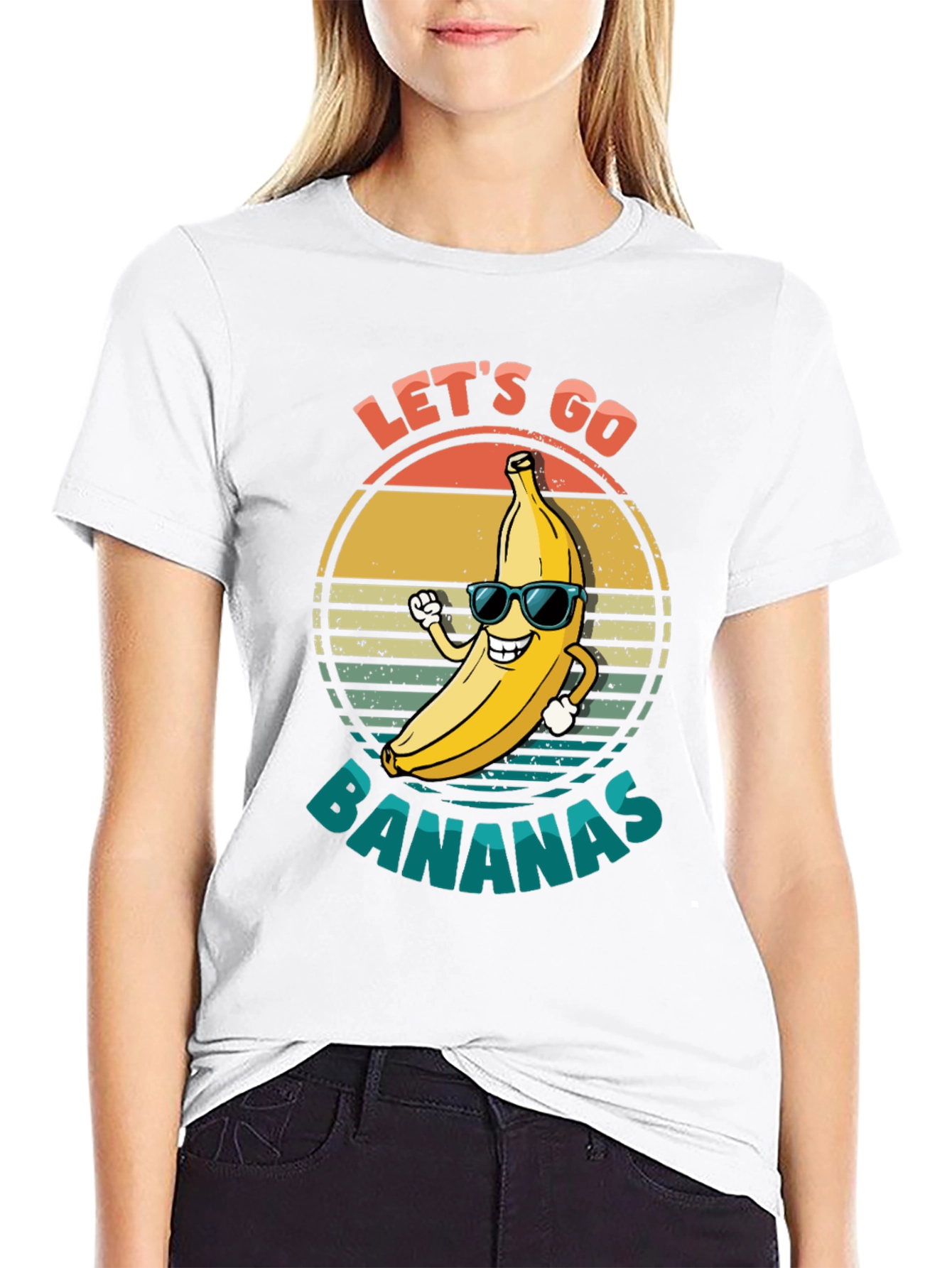 Lets Go Bananas Black Graphic Tee