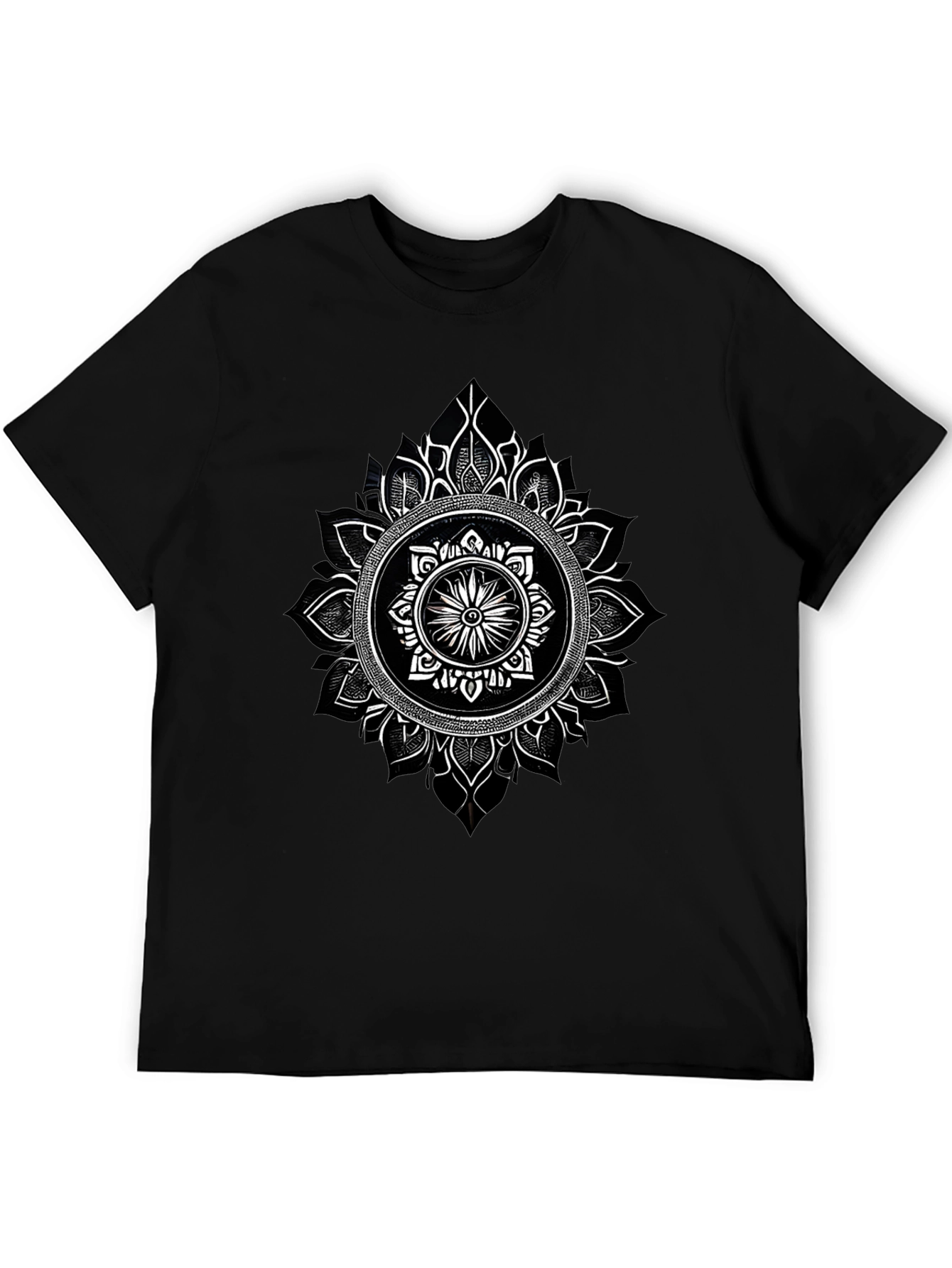 Mandala Graphic Black T-Shirt - Unique Design