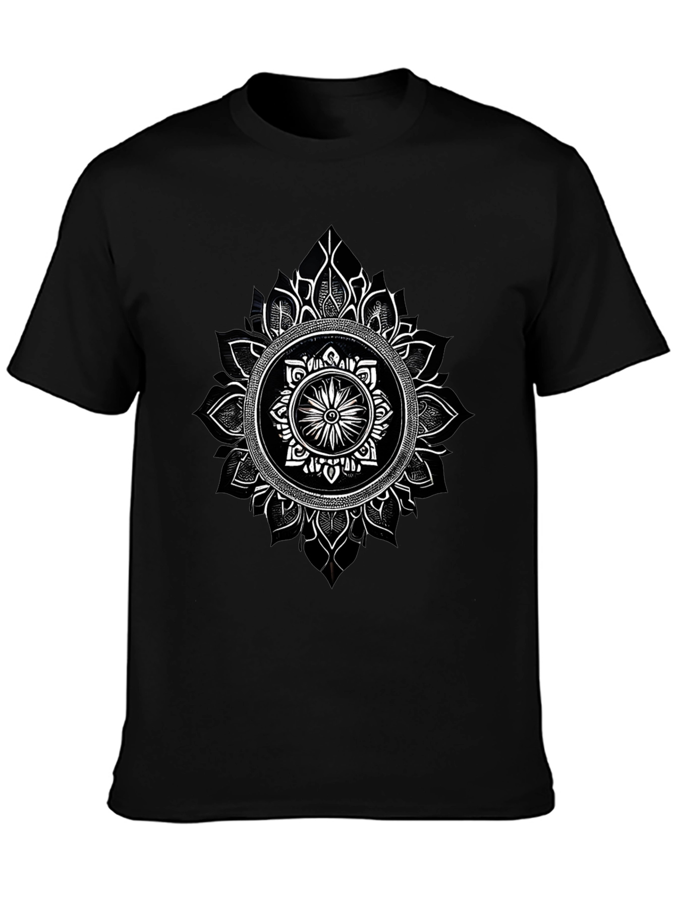 Mandala Graphic Black T-Shirt - Unique Design