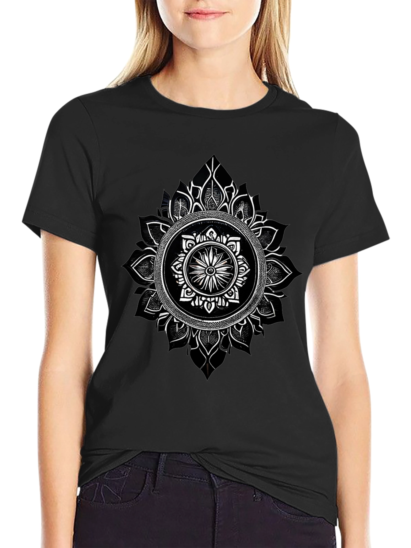 Mandala Graphic Black T-Shirt - Unique Design