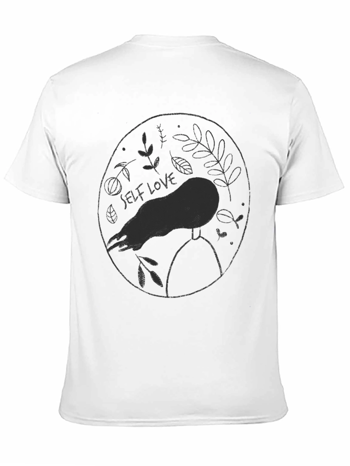 Self Love Graphic Print Black T-Shirt