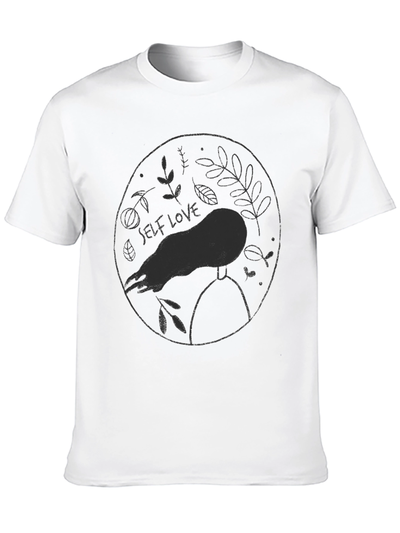 Self Love Graphic Print Black T-Shirt