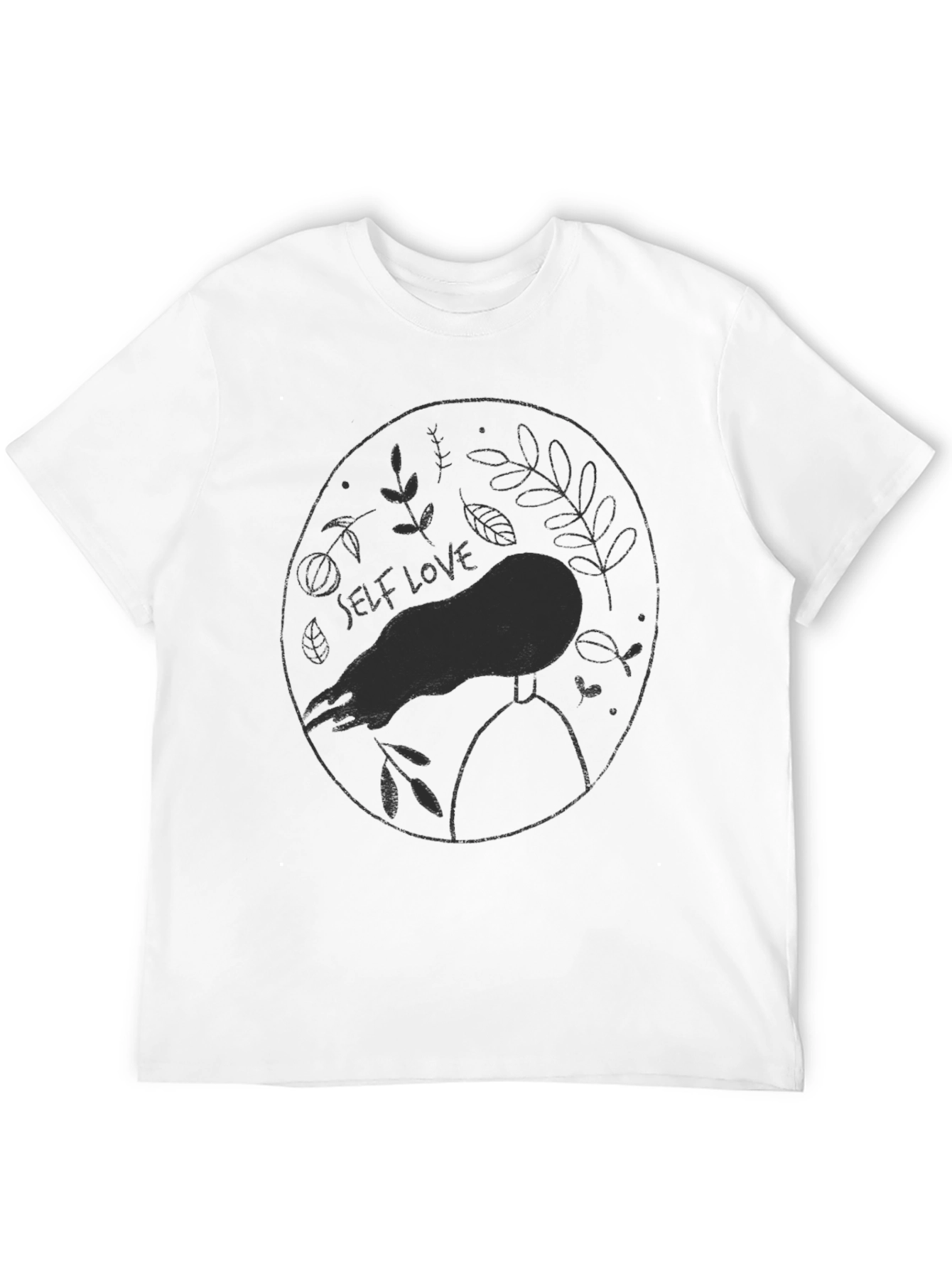 Self Love Graphic Print Black T-Shirt