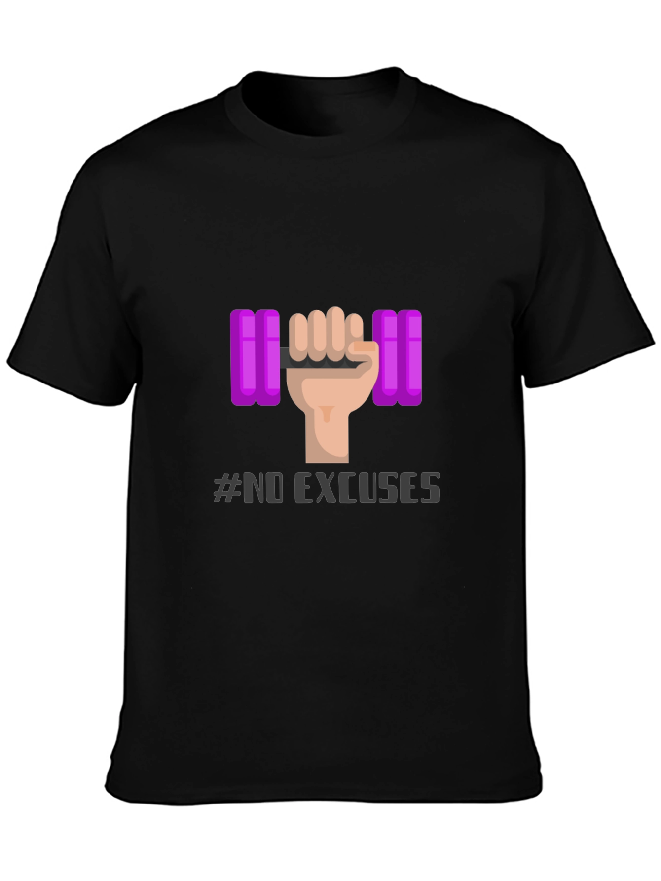 No Excuses Fitness T-Shirt - Black