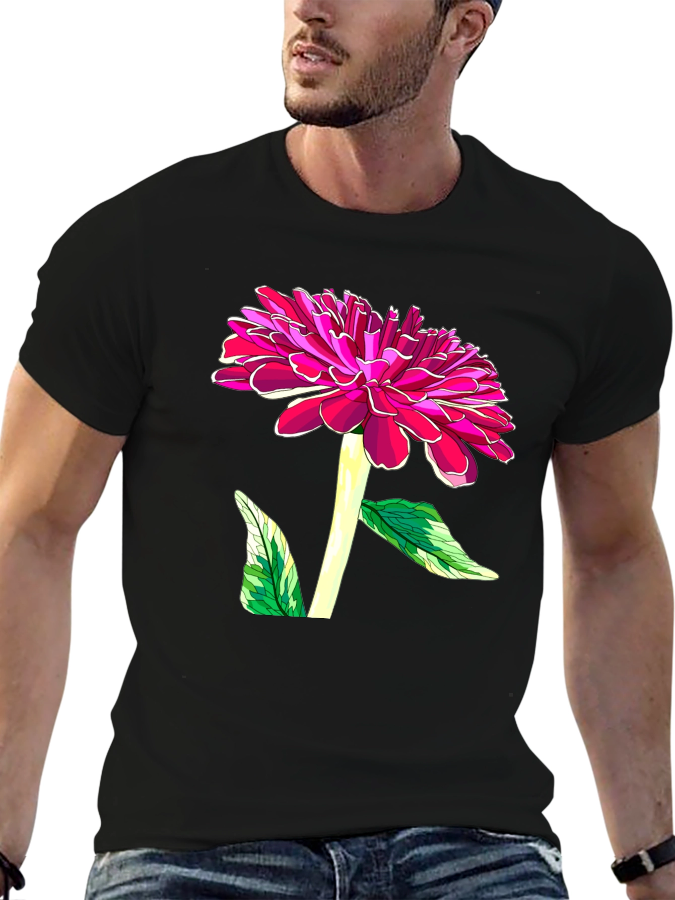 Floral Graphic Tee - Bold Flower Design