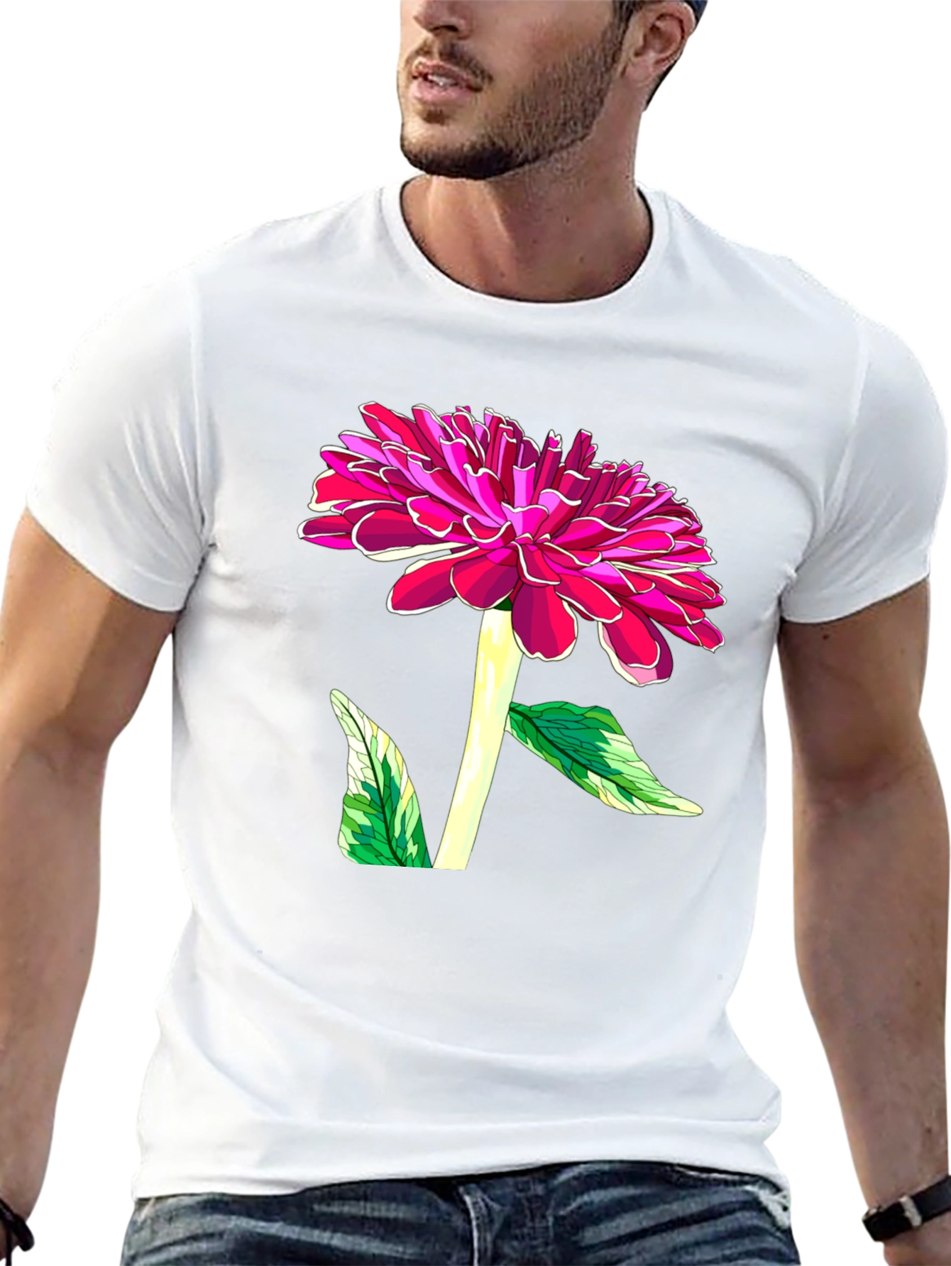 Floral Graphic Tee - Bold Flower Design