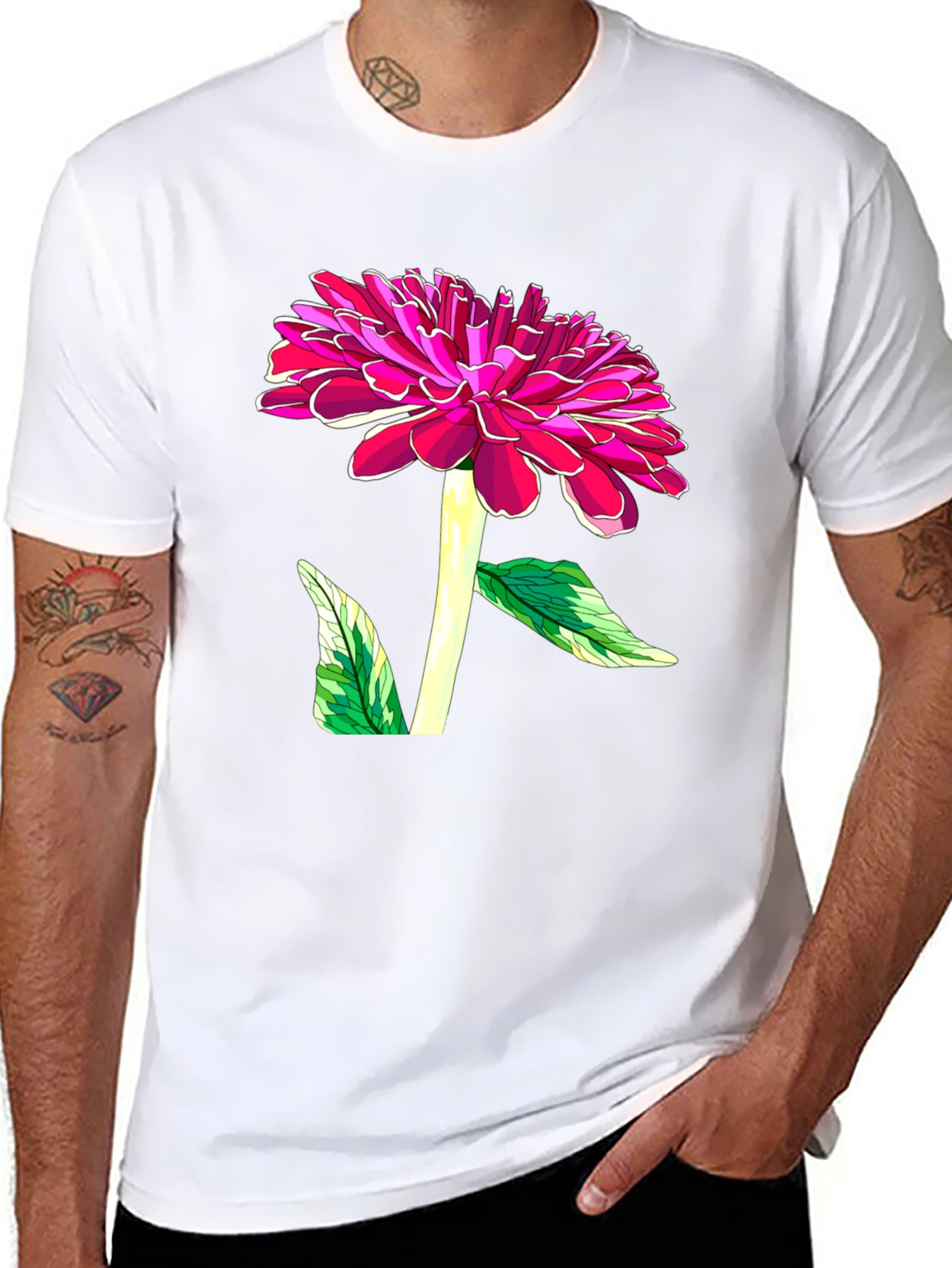 Floral Graphic Tee - Bold Flower Design