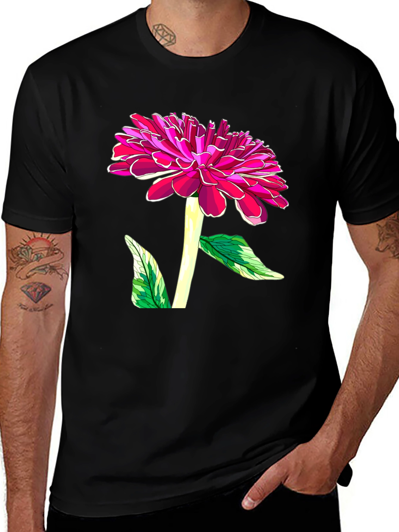 Floral Graphic Tee - Bold Flower Design