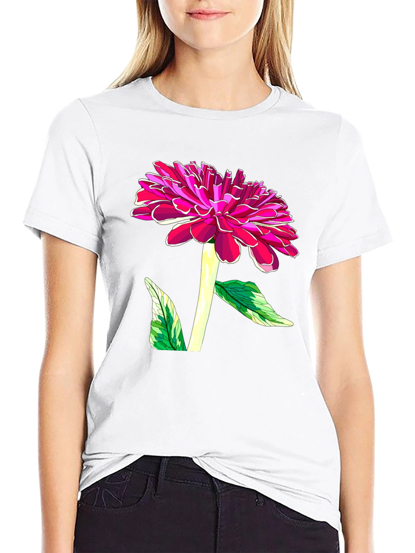 Floral Graphic Tee - Bold Flower Design