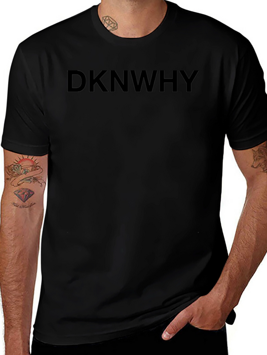 DKNWHY Black Graphic Tee - Casual Comfort
