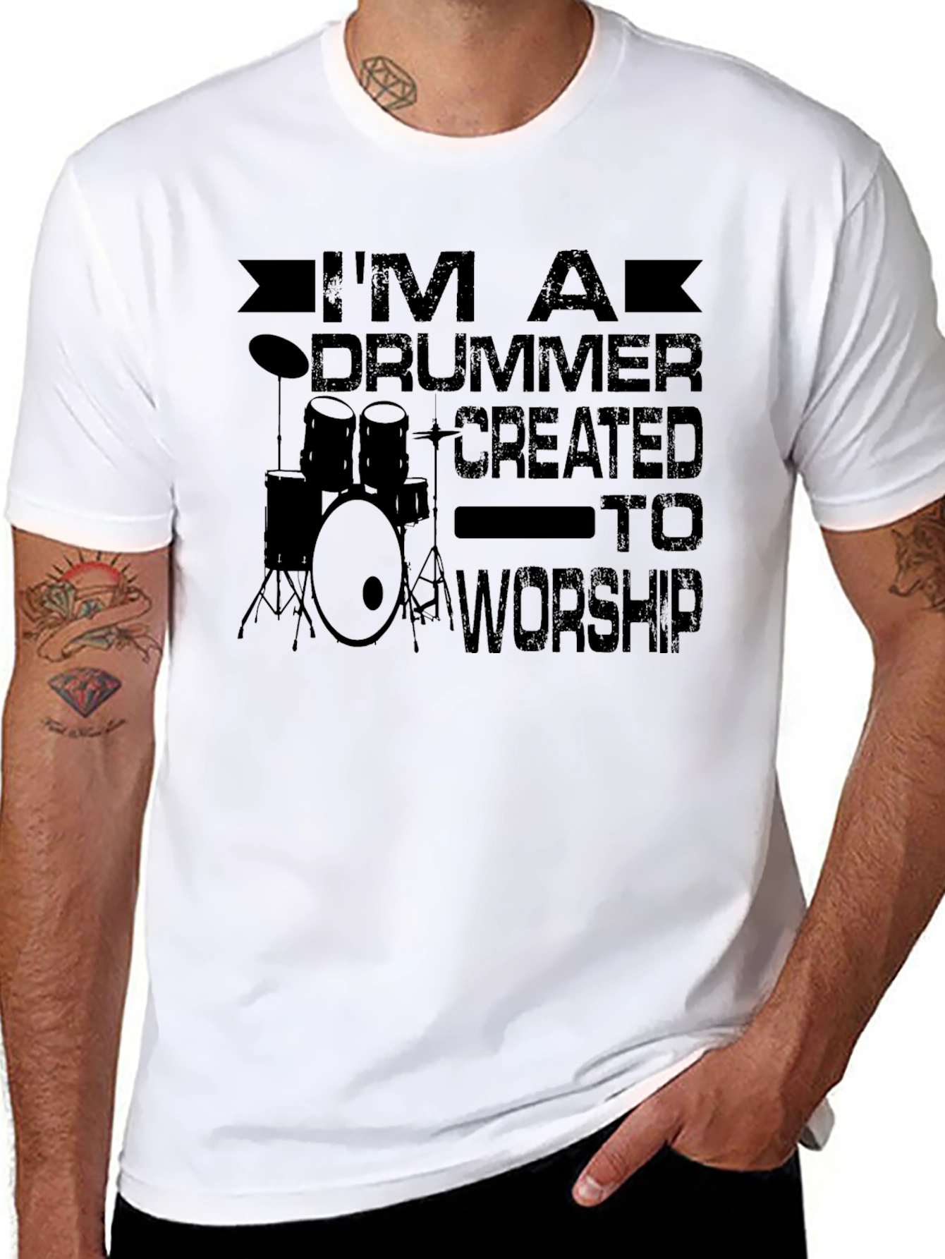 Drummer Worship T-Shirt - Music Lover Apparel