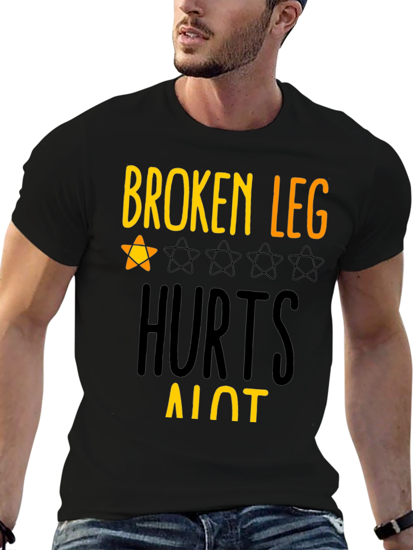 Broken Leg Hurts Alot Graphic Tee