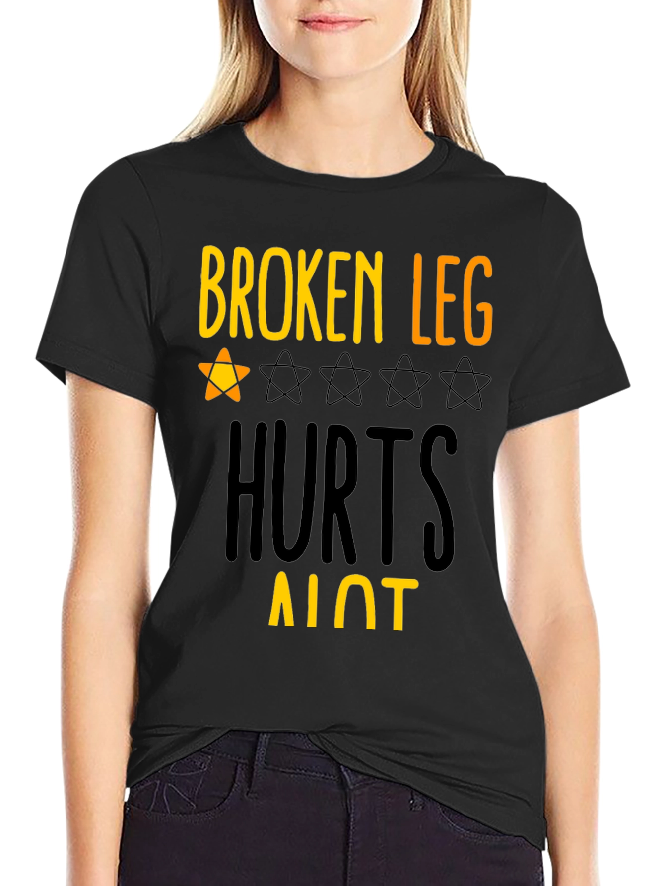 Broken Leg Hurts Alot Graphic Tee