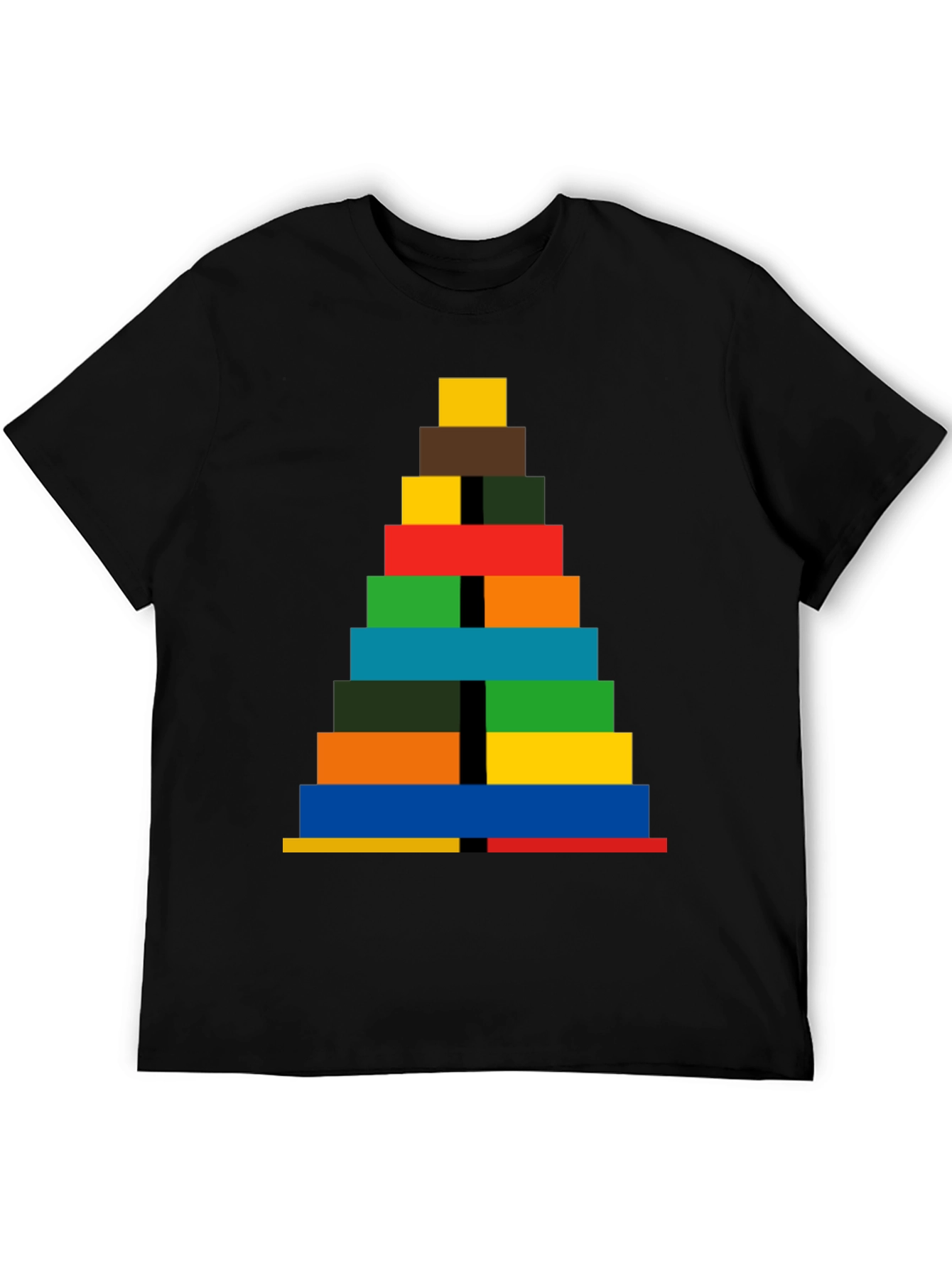 Colorful Blocks Stacked Tee