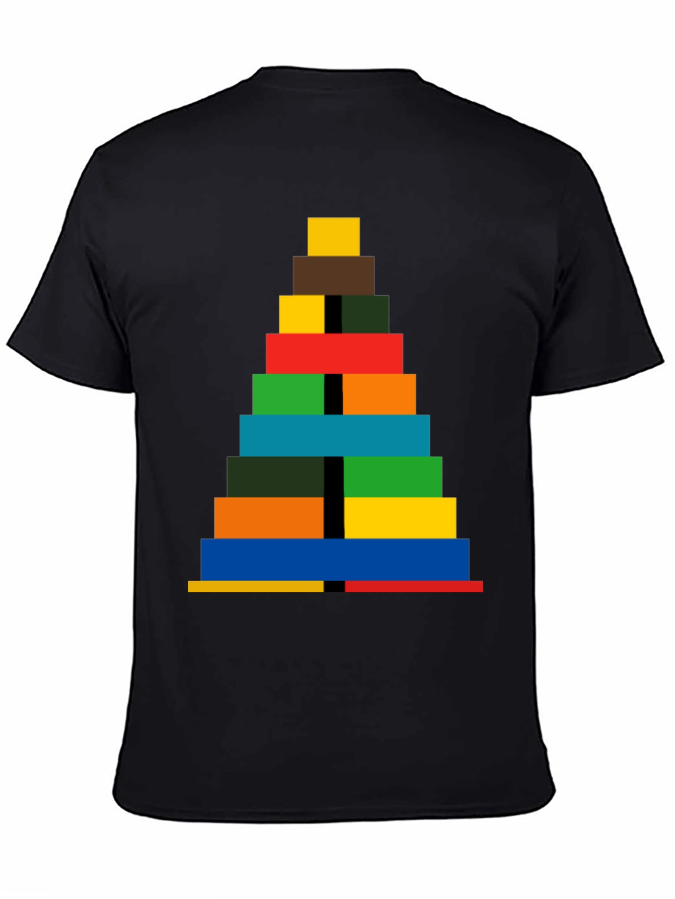 Colorful Blocks Stacked Tee