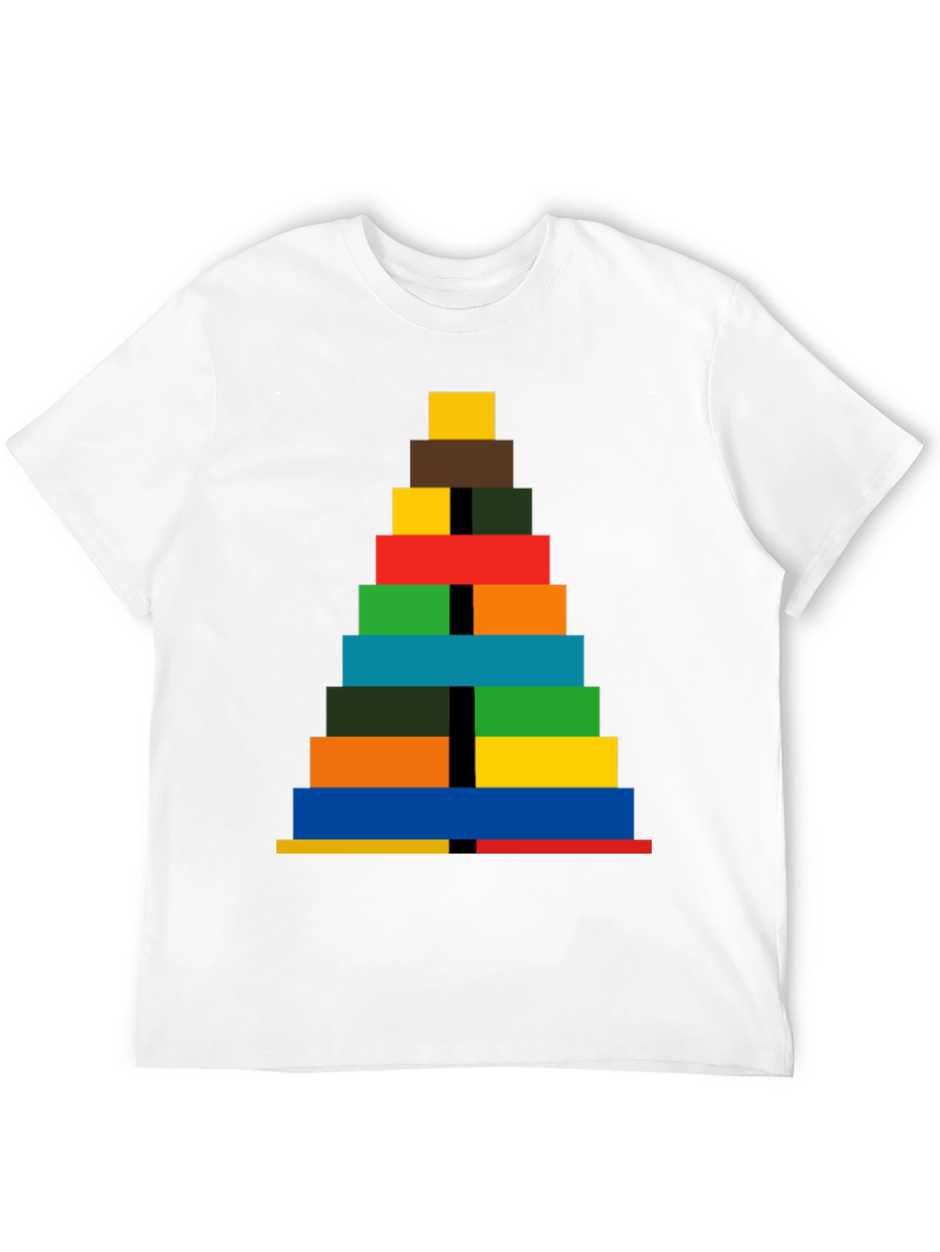 Colorful Blocks Stacked Tee