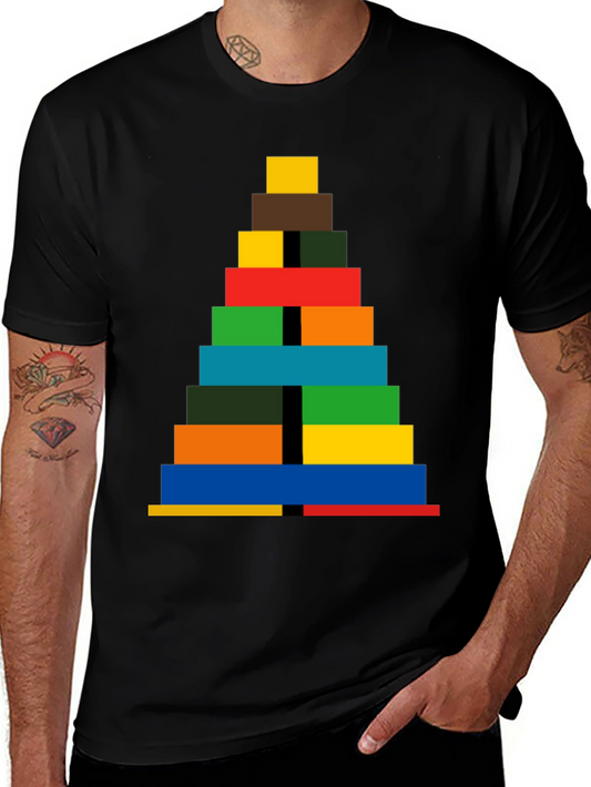 Colorful Blocks Stacked Tee